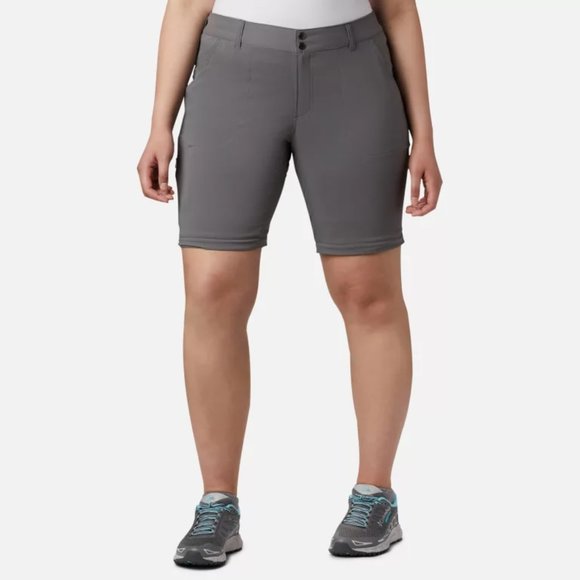 Women's Columbia Saturday Trail Convertible Pants Size 14 Gray AK4028 Shorts NEW - Picture 4 of 9